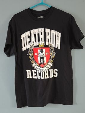 Death Row Records Black Graphic Tee NWOT Medium
